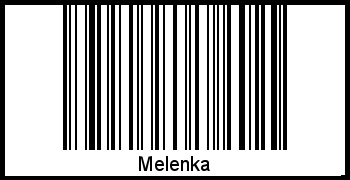 Barcode des Vornamen Melenka