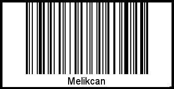 Barcode des Vornamen Melikcan