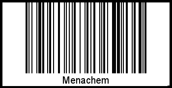 Interpretation von Menachem als Barcode