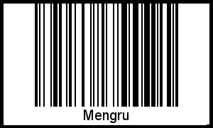 Mengru als Barcode und QR-Code