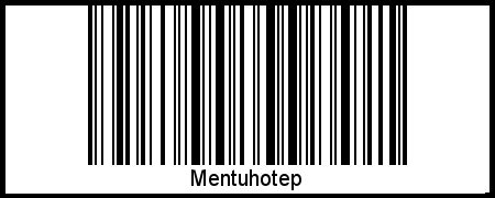 Mentuhotep als Barcode und QR-Code