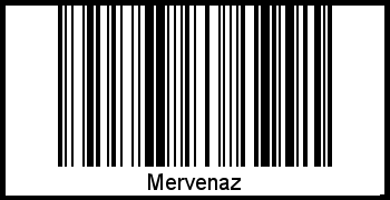 Barcode des Vornamen Mervenaz