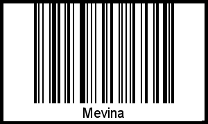 Mevina als Barcode und QR-Code