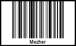 Barcode des Vornamen Mezher