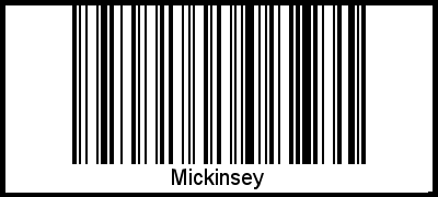 Barcode des Vornamen Mickinsey