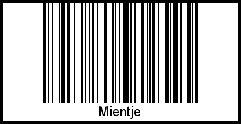 Mientje als Barcode und QR-Code