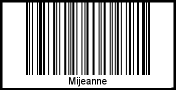 Mijeanne als Barcode und QR-Code