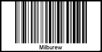 Barcode des Vornamen Milburew