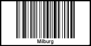 Der Voname Milburg als Barcode und QR-Code