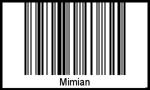 Barcode des Vornamen Mimian