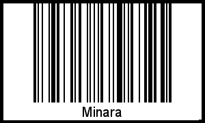 Barcode des Vornamen Minara