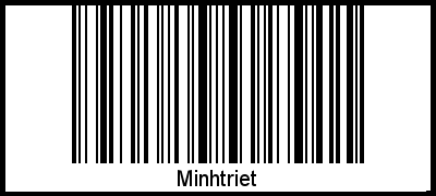 Barcode des Vornamen Minhtriet