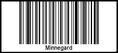 Minnegard als Barcode und QR-Code