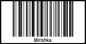 Der Voname Mirishka als Barcode und QR-Code