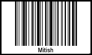 Der Voname Mitish als Barcode und QR-Code