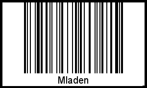 Mladen als Barcode und QR-Code