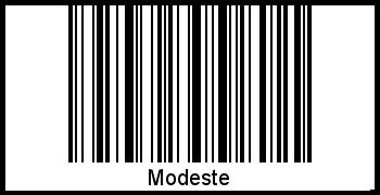 Interpretation von Modeste als Barcode