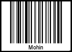 Barcode des Vornamen Mohin