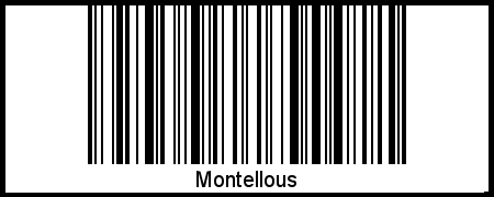Der Voname Montellous als Barcode und QR-Code
