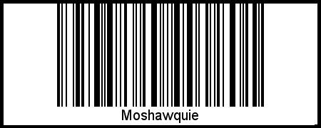 Moshawquie als Barcode und QR-Code