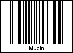 Barcode des Vornamen Mubin