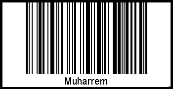 Muharrem als Barcode und QR-Code