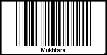 Barcode des Vornamen Mukhtara