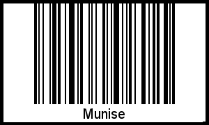 Barcode des Vornamen Munise