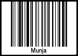 Munja als Barcode und QR-Code