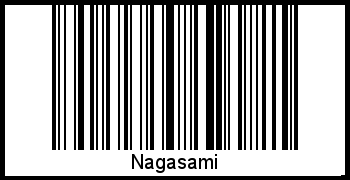 Der Voname Nagasami als Barcode und QR-Code