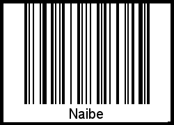 Barcode des Vornamen Naibe