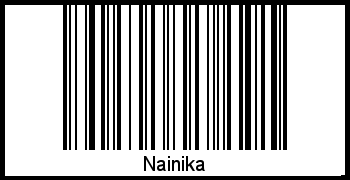 Nainika als Barcode und QR-Code