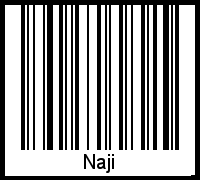 Naji als Barcode und QR-Code