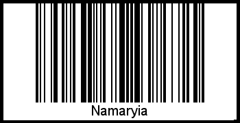 Namaryia als Barcode und QR-Code