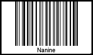 Nanine als Barcode und QR-Code