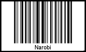 Narobi als Barcode und QR-Code