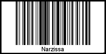 Narzissa als Barcode und QR-Code