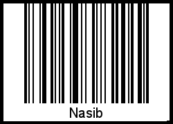 Nasib als Barcode und QR-Code