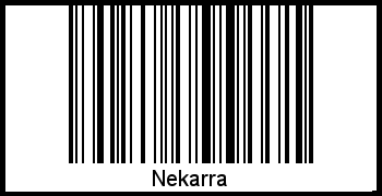 Nekarra als Barcode und QR-Code