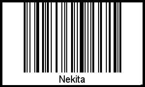 Barcode des Vornamen Nekita