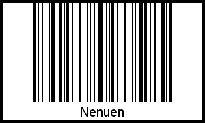 Barcode des Vornamen Nenuen