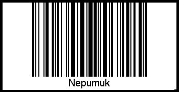 Der Voname Nepumuk als Barcode und QR-Code