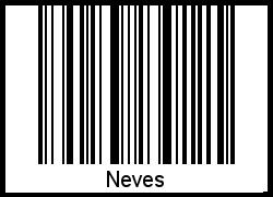 Der Voname Neves als Barcode und QR-Code