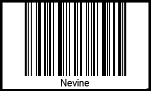 Nevine als Barcode und QR-Code