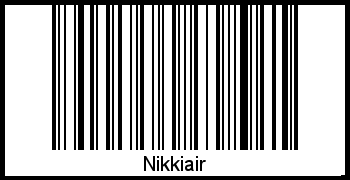 Barcode des Vornamen Nikkiair