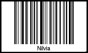 Barcode des Vornamen Nilvia