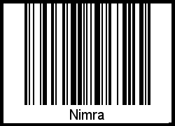 Der Voname Nimra als Barcode und QR-Code