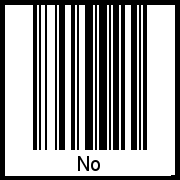 Barcode-Foto von No