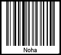 Barcode des Vornamen Noha