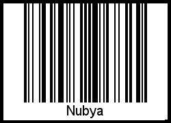 Barcode des Vornamen Nubya